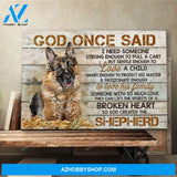 God sent me my German shepherd - Landscape Canvas Prints - Wall Art