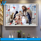 God Surrounded By Cats Canvas (No Frame) - CC1121QA