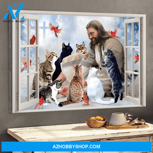 God Surrounded By Cats Canvas (No Frame) - CC1121QA