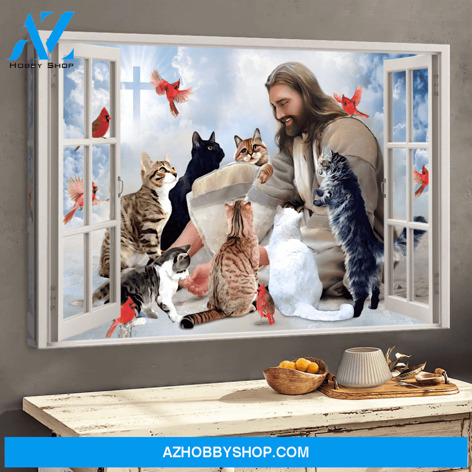 God Surrounded By Cats Canvas (No Frame) - CC1121QA