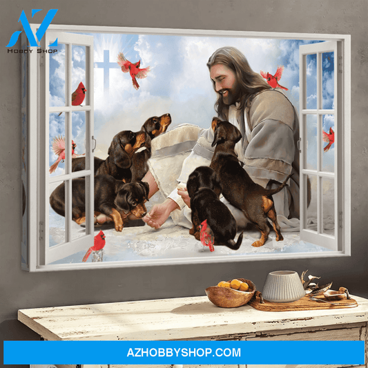 God Surrounded By Dachshund Canvas (No Frame) - CC1121QA