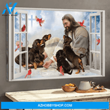 God Surrounded By Dachshund Canvas (No Frame) - CC1121QA