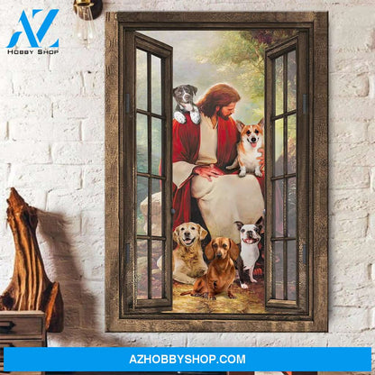 God Surrounded By Dogs Canvas ( No Frame) - CC1121TA