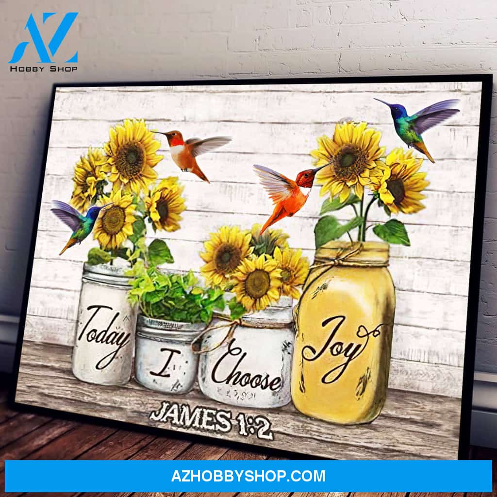God Today I Choose Joy - Matte Canvas, Gift for you, gift for him, gift for her, gift for christian