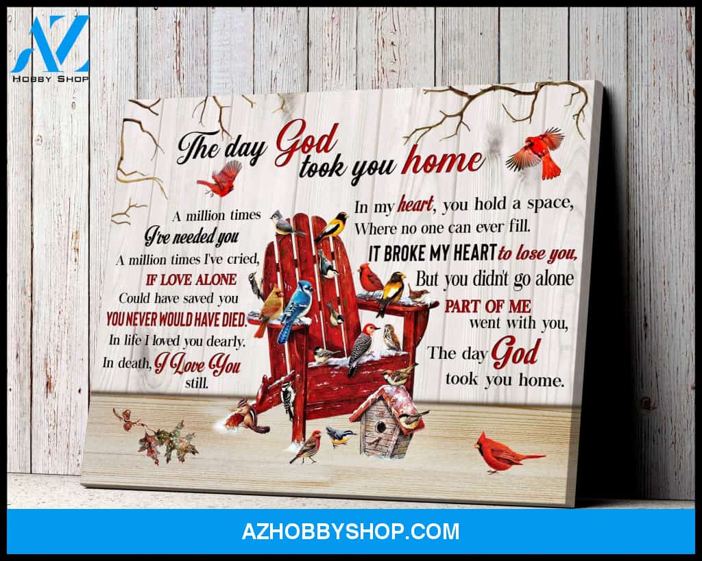 God Took You Home Cardinal Wall Art Canvas