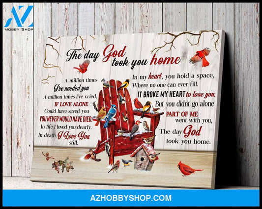 God Took You Home Cardinal Wall Art Canvas