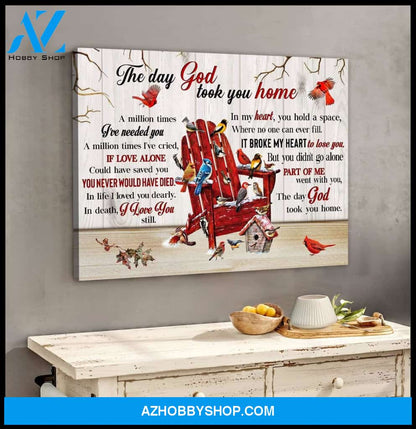 God Took You Home Cardinal Wall Art Canvas