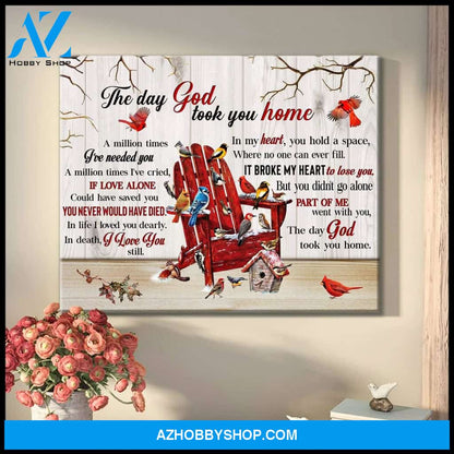 God Took You Home Cardinal Wall Art Canvas