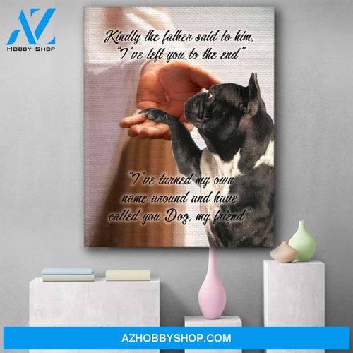 God Turn His Name Around French Bulldog Canvas Print Wall Art - Matte Canvas