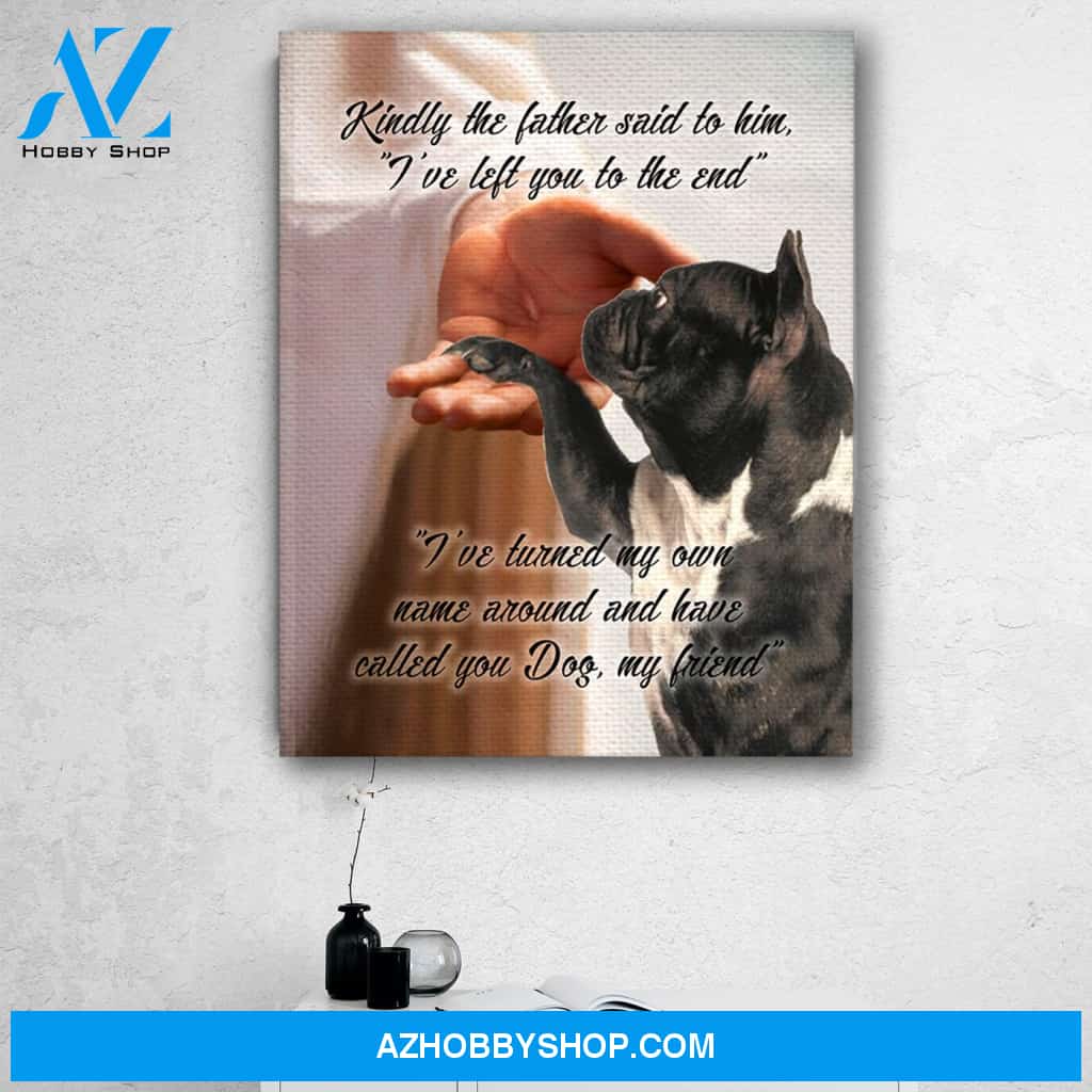 God Turn His Name Around French Bulldog Canvas Print Wall Art - Matte Canvas