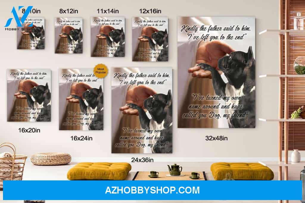 God Turn His Name Around French Bulldog Canvas Print Wall Art - Matte Canvas