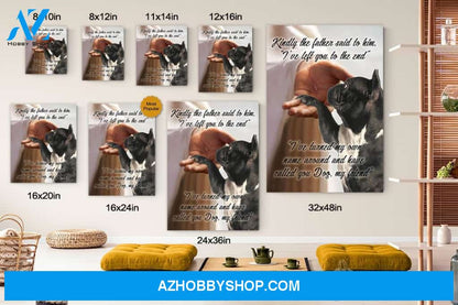 God Turn His Name Around French Bulldog Canvas Print Wall Art - Matte Canvas