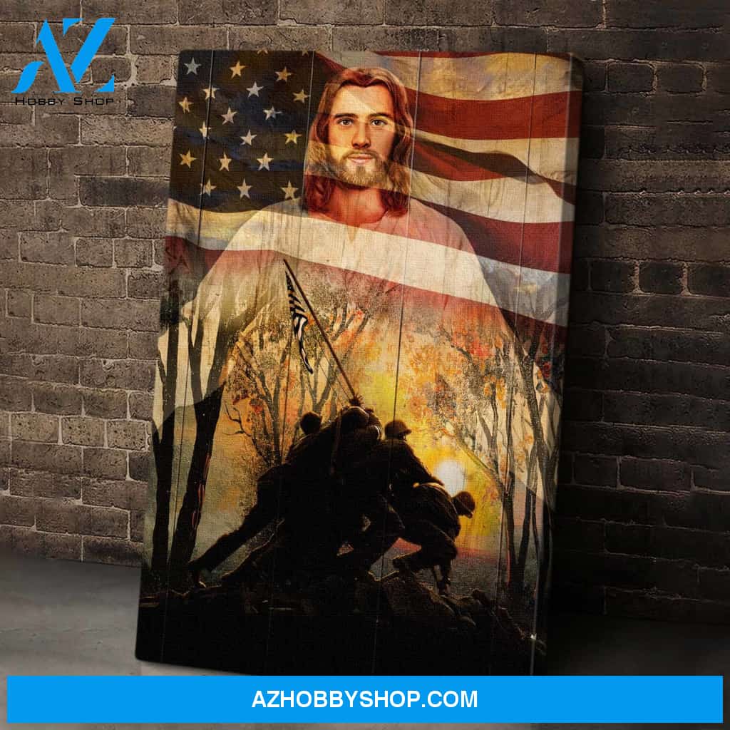 God watches over veterans Portrait Canvas Prints, Wall Art