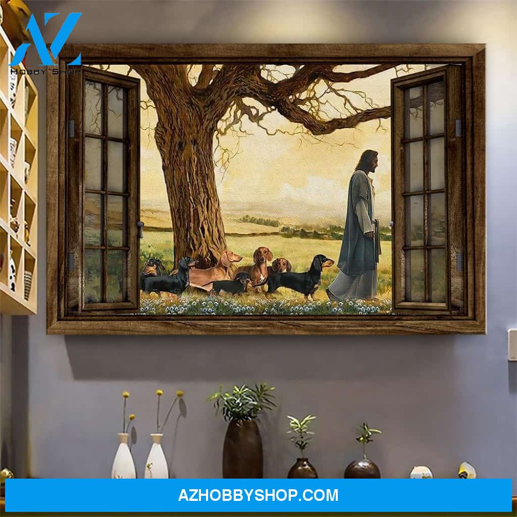 God With Dachshunds No Frame - CC1121HN