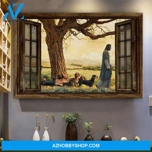 God With Dachshunds No Frame - CC1121HN