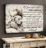 God Created The Pitbull - Matte Canvas