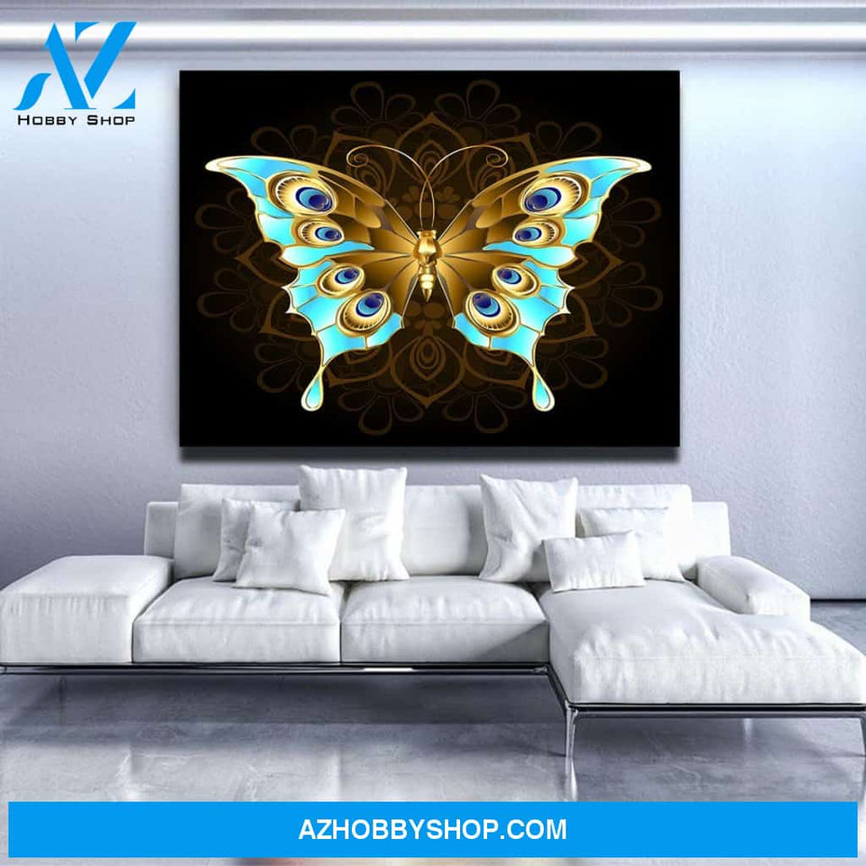 Gold And Blue Butterfly