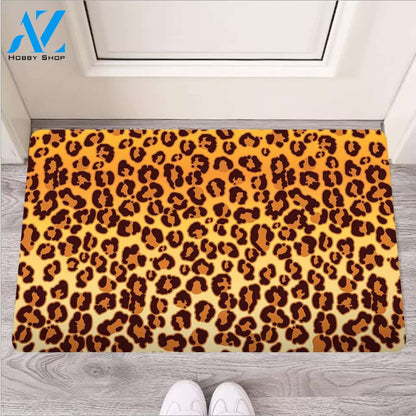 Gold Leopard Door Mat