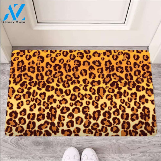 Gold Leopard Door Mat