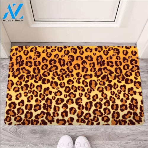 Gold Leopard Door Mat
