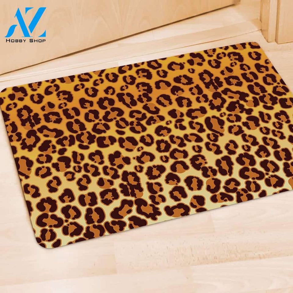 Gold Leopard Door Mat