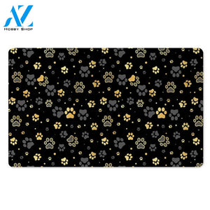 Gold Paw Door Mat