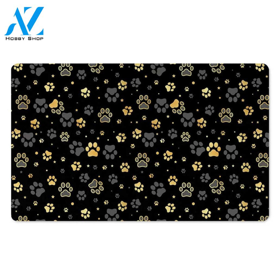 Gold Paw Door Mat