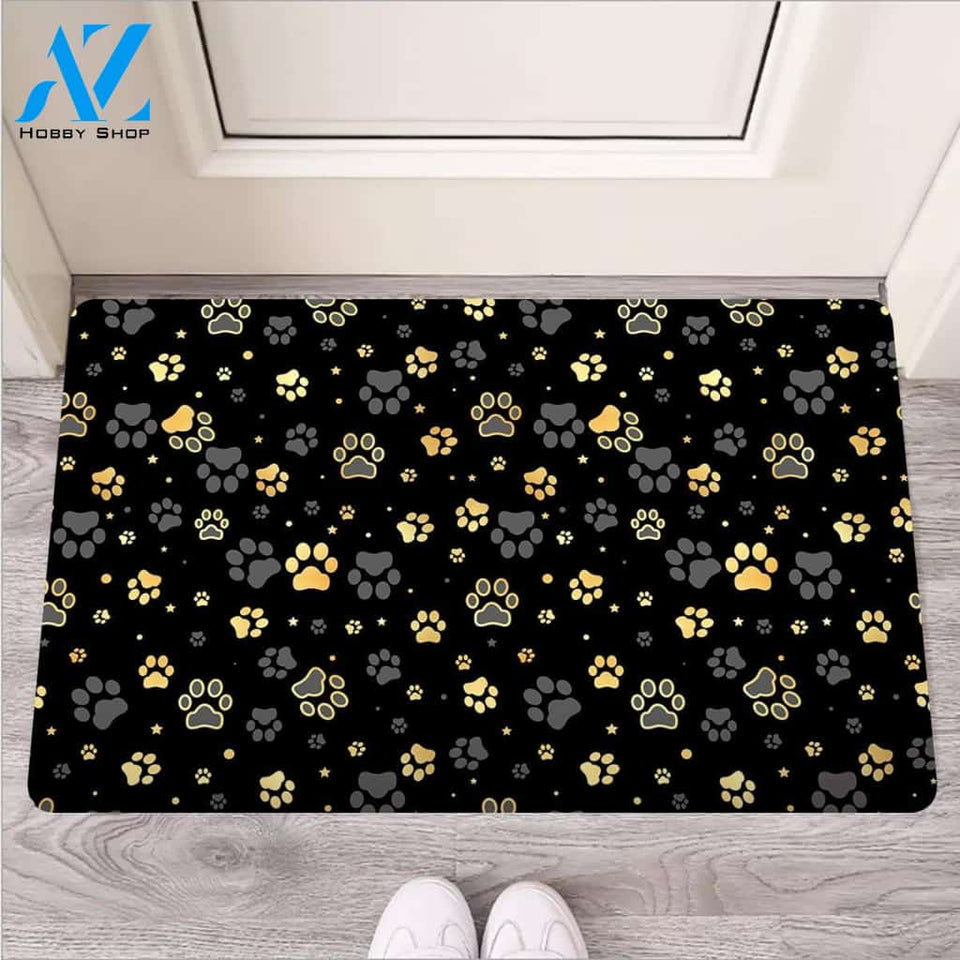 Gold Paw Door Mat