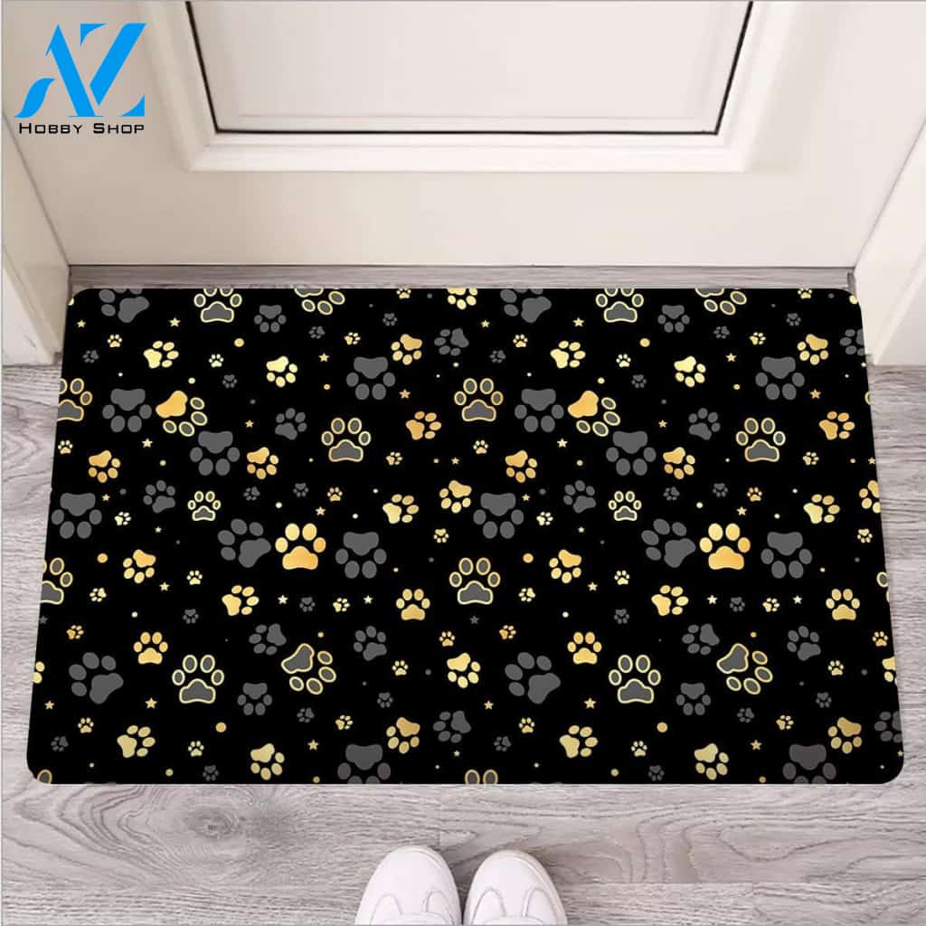Gold Paw Door Mat