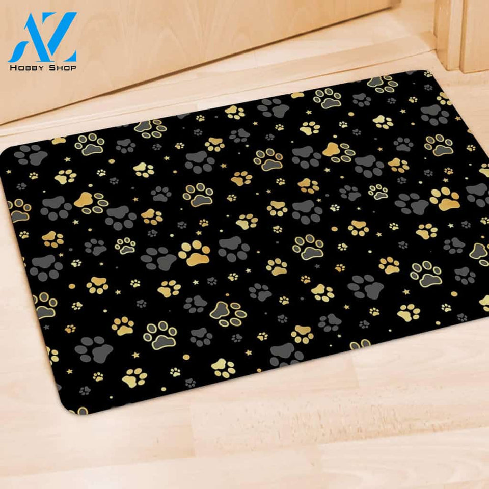 Gold Paw Door Mat