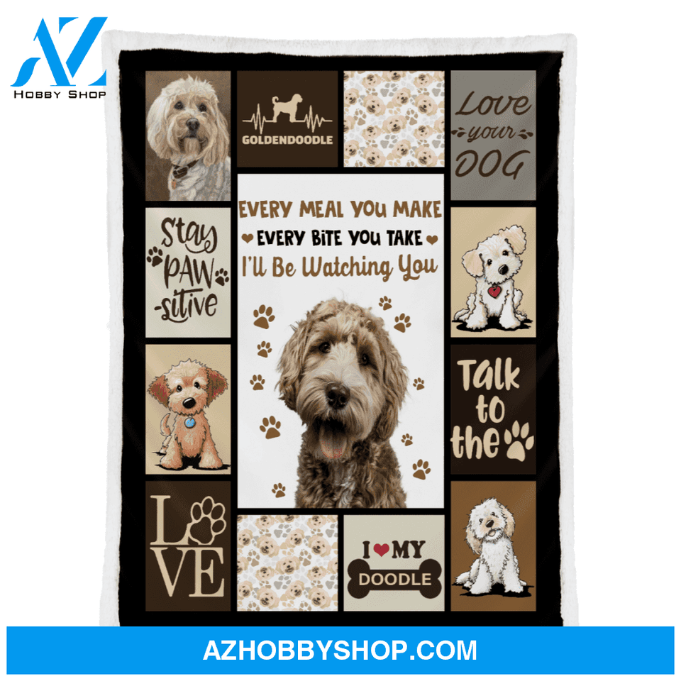 Golden Doodle Blanket, Every Meal You Make I'll Be Watching You, Dog Lover