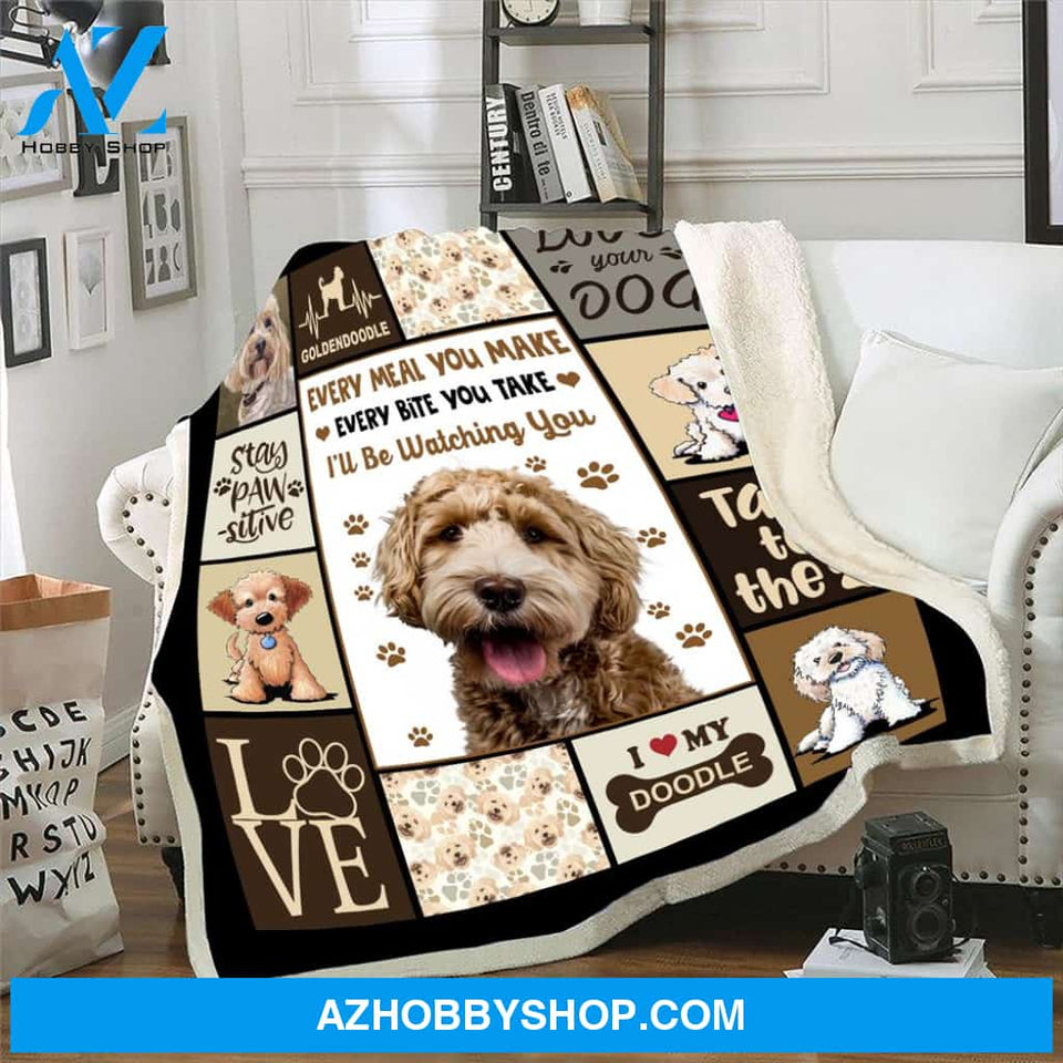 Golden Doodle Blanket, Every Meal You Make I'll Be Watching You, Dog Lover