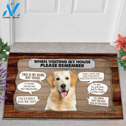 Golden Retriever 1 Visiting My House Doormat