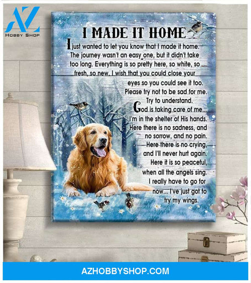 Golden Retriever Canvas - Hanging Art For Living Room