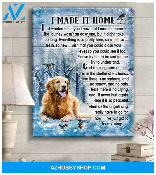 Golden Retriever Canvas - Hanging Art For Living Room