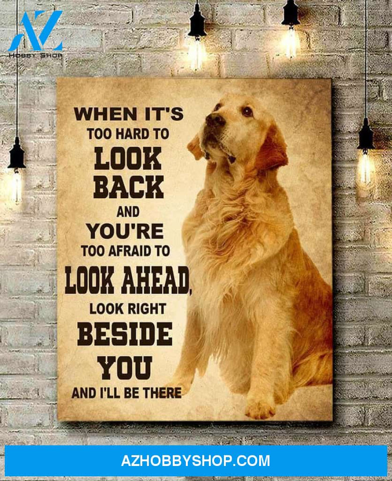Golden Retriever Canvas - Hanging Art For Living Room