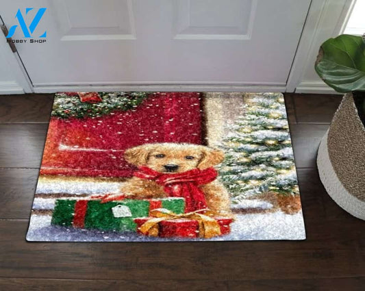 Golden Retriever Christmas Dog Doormat