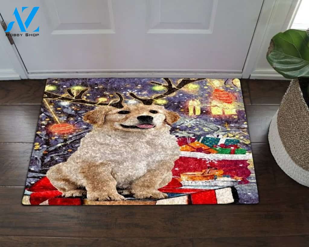 Golden Retriever Christmas Gifts Doormat