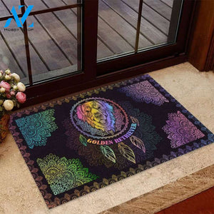 Golden Retriever Colorful Mandala Doormat | Welcome Mat | House Warming Gift