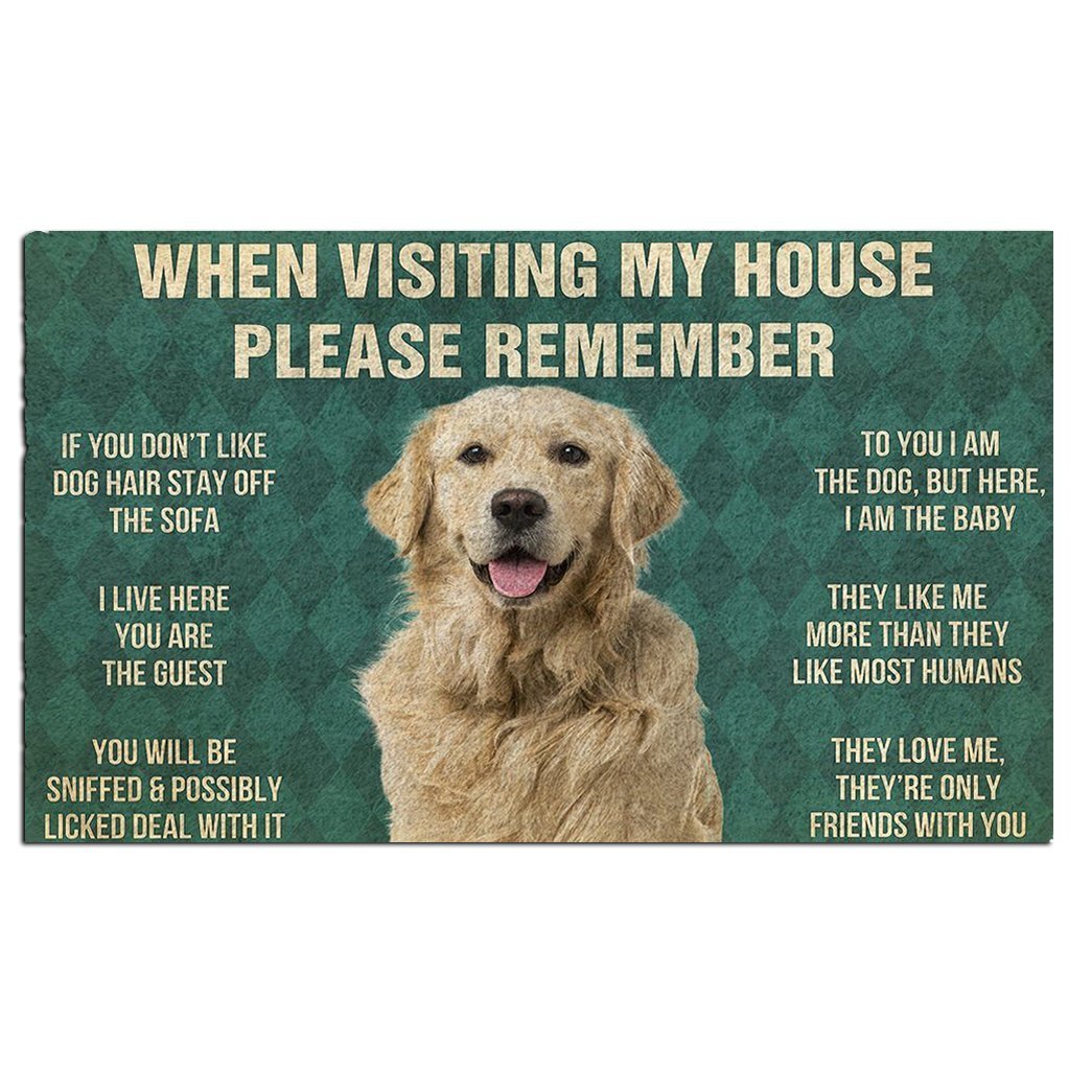 Golden Retriever's Rules Doormat