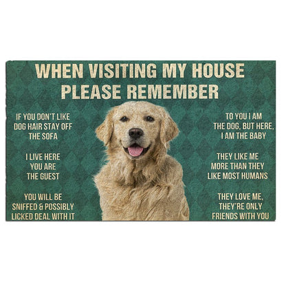 Golden Retriever's Rules Doormat