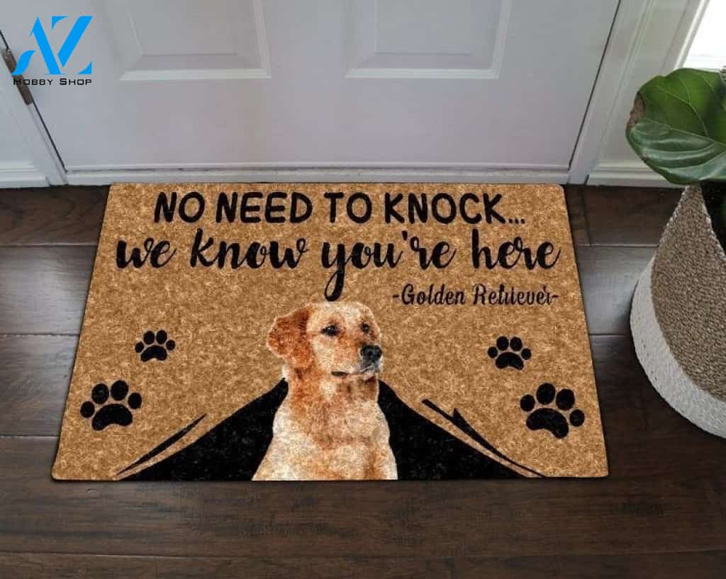 Golden Retriever DN08100047D Doormat