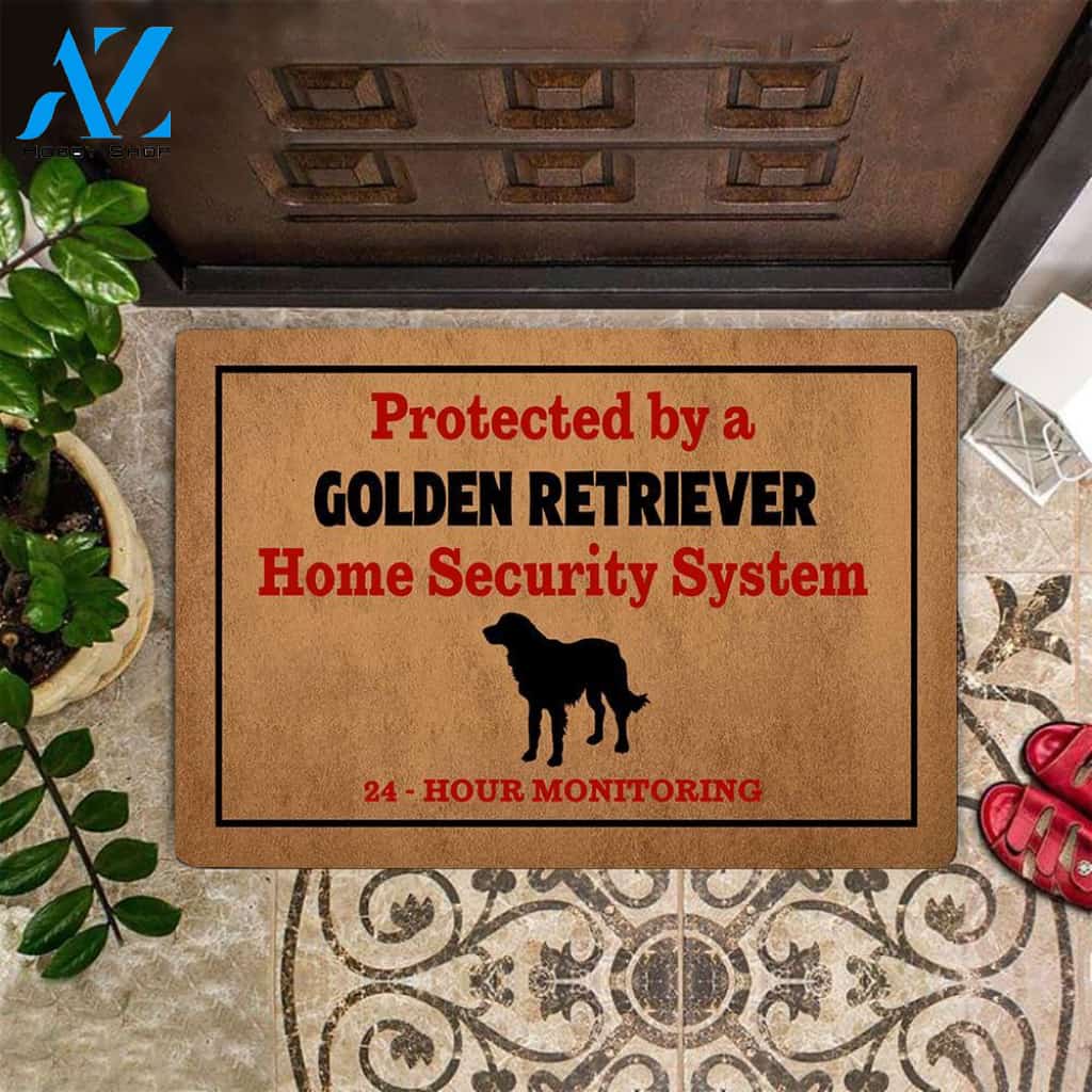 Golden Retriever Easy Clean Welcome DoorMat | Felt And Rubber | DO2950