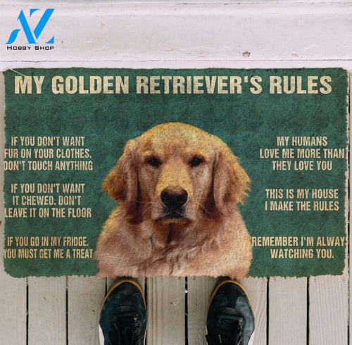 Golden retriever funny doormat