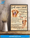 Golden Retriever God Once Said Gift For Dog Lover Easter Canvas And Poster, Wall Decor Visual Art, Wall Poster, My Poster Wall