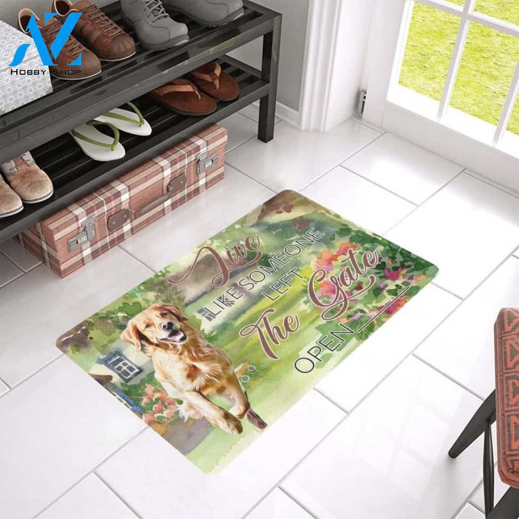 Golden Retriever Live Like Someone Rubber Doormat