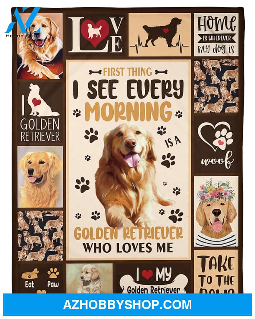 Golden Retriever Multiple Love Designs Fleece Blanket Gift For Golden Dog Lovers Gift For Family Friend Home Decor Bedding Couch Sofa Soft And Comfy Cozy