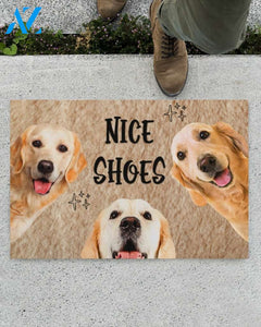 Golden Retriever Nice Shoes Funny Doormat Gift For Dog Lovers Birthday Gift Home Decor Warm House Gift Welcome Mat