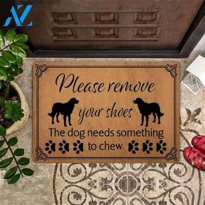 Golden Retriever Please Remove Your Shoes Funny Indoor And Outdoor Doormat Warm House Gift Welcome Mat Birthday Gift For Dog Lovers