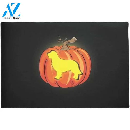 Golden Retriever Pumpkin Halloween Doormat Welcome Mat Housewarming Gift Home Decor Funny Doormat Gift For Dog Lovers Happy Halloween